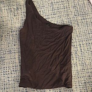 Jcrew xxs One-Shoulder Brown Top
